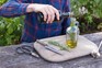 How to make herb soil - filling the bottle with oil