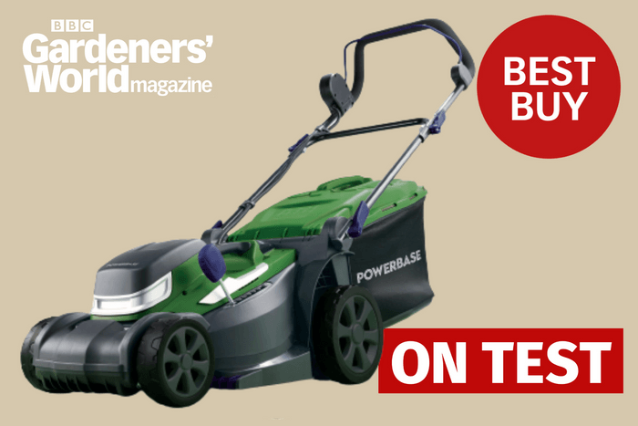 Powerbase 34cm 40V cordless mower review BBC Gardeners' World magazine
